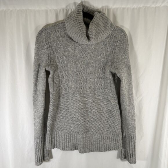 Gap Lambs Wool Blend Sweater Women's Small Cable Knit Turtleneck Pullover - Picture 1 of 11
